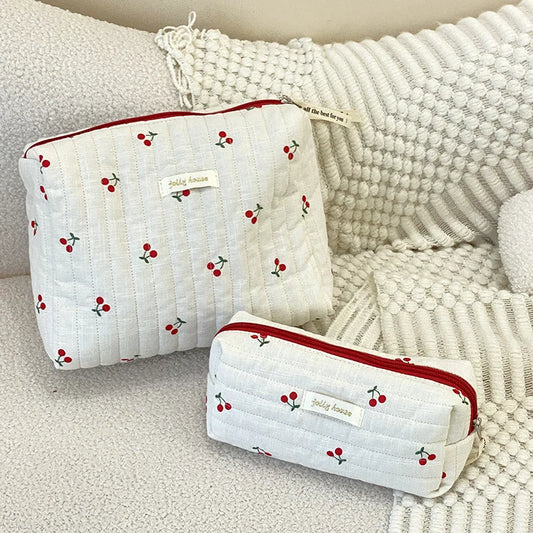 Quilted Cotton Retro Cherry Bag