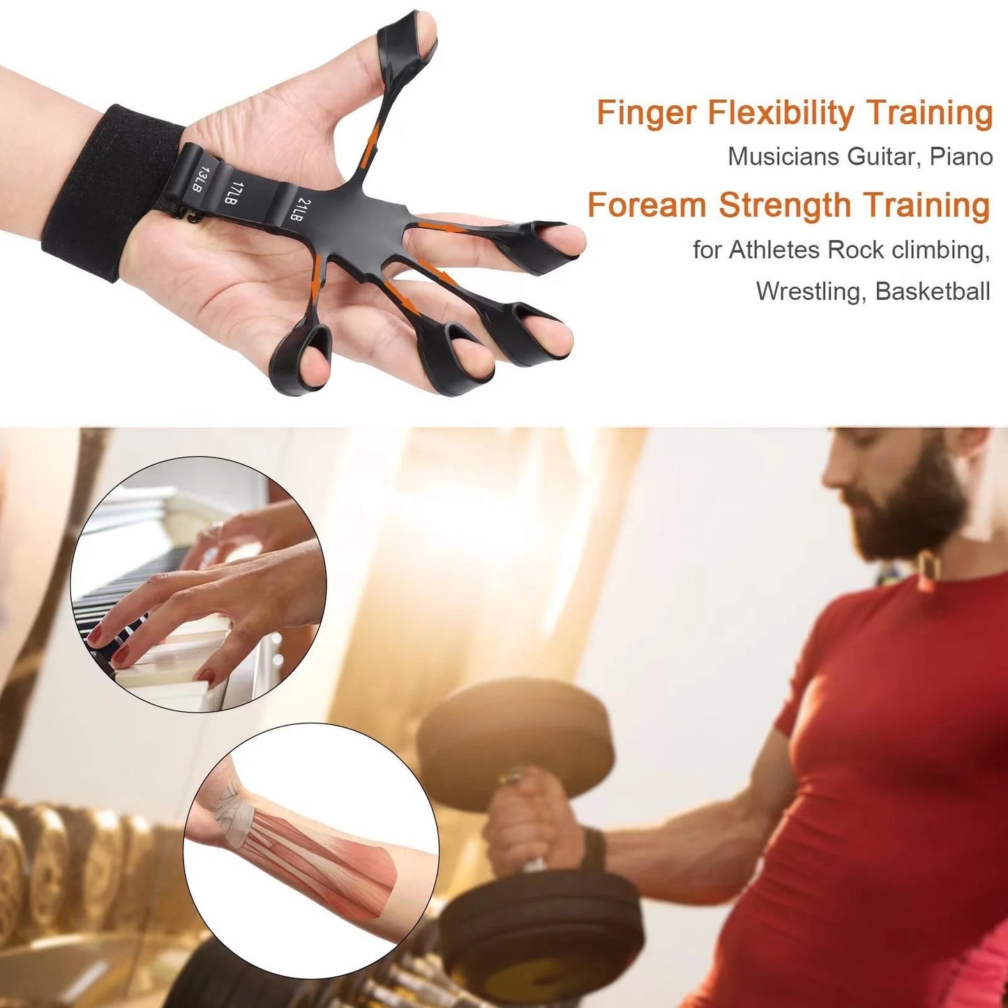 Finger Stretcher Trainer Exerciser Hand Grip Trainer